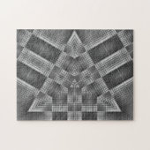 Graues geometrisches Muster Puzzle (Horizontal)