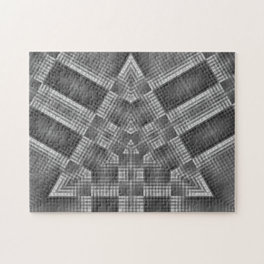 Graues geometrisches Muster Puzzle (Horizontal)