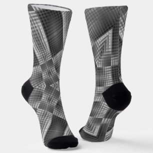 Graues geometrisches Muster Socken