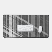 Graues geometrisches Retro-Linien-Muster Schreibtischunterlage (Tastatur & Maus)
