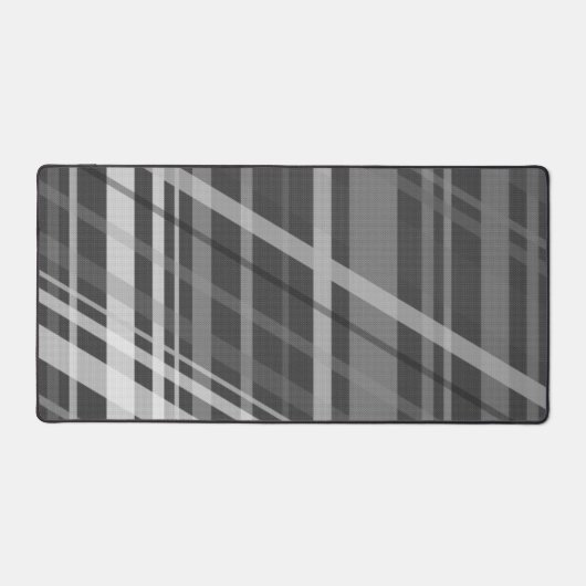 Graues geometrisches Retro-Linien-Muster Schreibtischunterlage (Vorderseite)