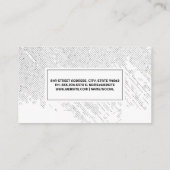 Graues gepunktetes Hintergrundmuster Visitenkarte (Rückseite)