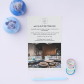 Graues Geschäftsfoto-Marketingflyer-Design Flyer (Einzeln)