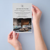Graues Geschäftsfoto-Marketingflyer-Design Flyer (Handgriff)