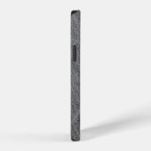 Graues Gewebe: abstrakte gestickte Textur. iPhone Hülle (Rechte Seite)