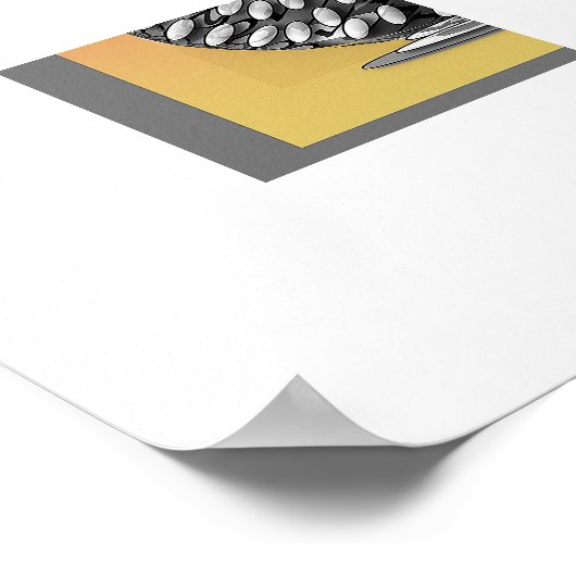 Graues Ginger Jar Art Poster (Ecke)