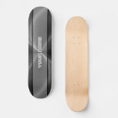 Graues glänzendes Edelstahl-Metall 2 Skateboard (Vorderseite)