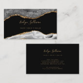 Graues Gold im eleganten Aquarell Visitenkarte (Vorne/Hinten)