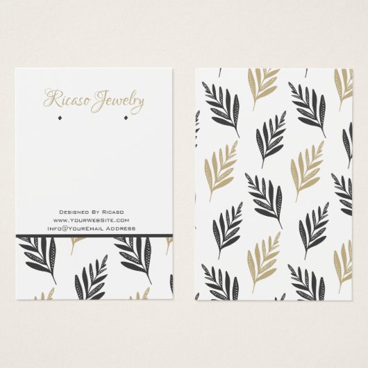 Graues Gold-Leaf-Muster - Hintergrund (Vorne & Hinten)