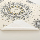 Graues Gold Mandala Muster Monogramm Sherpadecke (3/4)