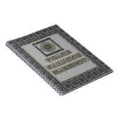 Graues Gold-Mandala Notizblock (Rechte Seite)