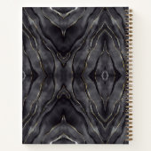 Graues, goldfarbenes Notebook Notizblock (Rückseite)