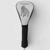 Graues Gorilla-Design Golf Headcover (Vorderseite)