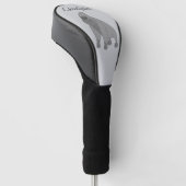 Graues Gorilla-Design Golf Headcover (angewinkelt)