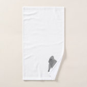 Graues Gorilla-Design mit Monogramm Badhandtuch Set (Handtuch)