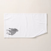 Graues Gorilla-Design mit Monogramm Badhandtuch Set (Handtuch)
