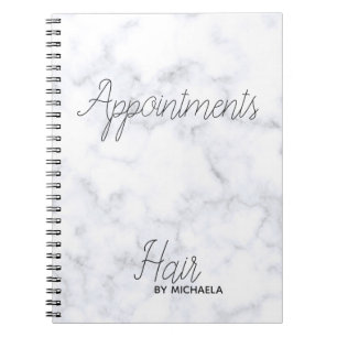 graues Grau des HairstylistTerminkalender-Marmors Notizblock