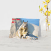 Graues/graues Eichhörnchen Karte (Gelbe Blume)