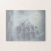 Graues, graues Fog Pirate Schiff 2 Puzzle (Horizontal)