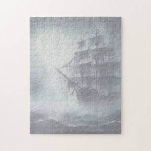 Graues, graues Fog Pirate Schiff 2 Puzzle