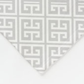 Graues griechisches Schlüsselmuster Fleecedecke (Ecke)