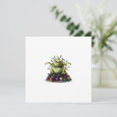 graues Grün Einladung (Stehend Vorderseite)