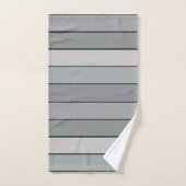 Graues Grün mit schwarzen Streifen auf Aquarellpap Badhandtuch Set (Handtuch)