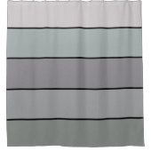 Graues Grün mit schwarzen Streifen auf Aquarellpap Duschvorhang (Vorderseite)