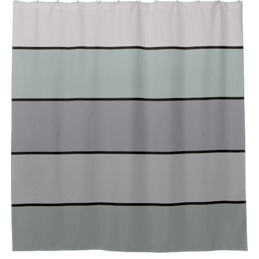 Graues Grün mit schwarzen Streifen auf Aquarellpap Duschvorhang (Vorderseite)