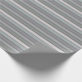 Graues Grün mit schwarzen Streifen auf Aquarellpap Geschenkpapier (Ecke)