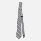 Graues Grün mit schwarzen Streifen auf Aquarellpap Krawatte (Vorderseite)