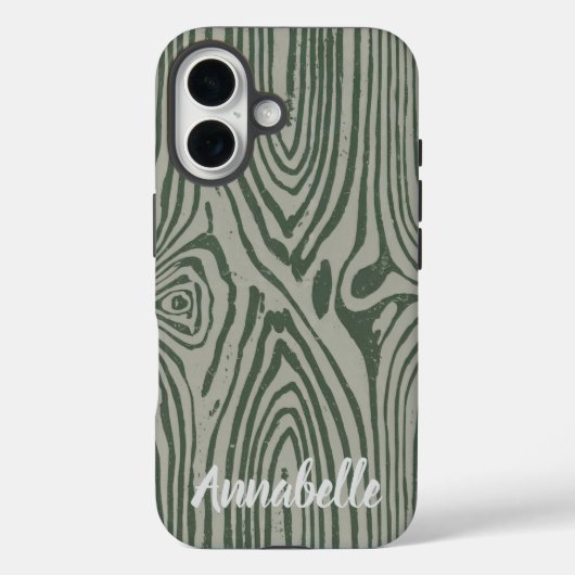 Graues grünes iPhone 16 Fall Case-Mate iPhone Hülle (Rückseite)