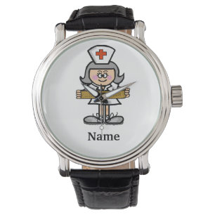Graues Haar-fertigen weibliche Armbanduhr