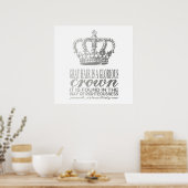 Graues Haar ist eine glorreiche Krone, silberne Sc Poster (Küche)