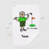 Graues Haar Männlich Par-T-Shirt Typ Golf Handtuch (Insitu)