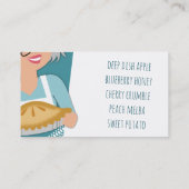 Graues Haarfrauentortendamen-Bäckereibacken Visitenkarte (Rückseite)