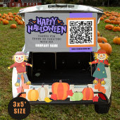 Graues Happy Halloween QR Business Banner