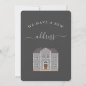 Graues Haus Personalisiert neue Anschrift Ankündig (Vorderseite)