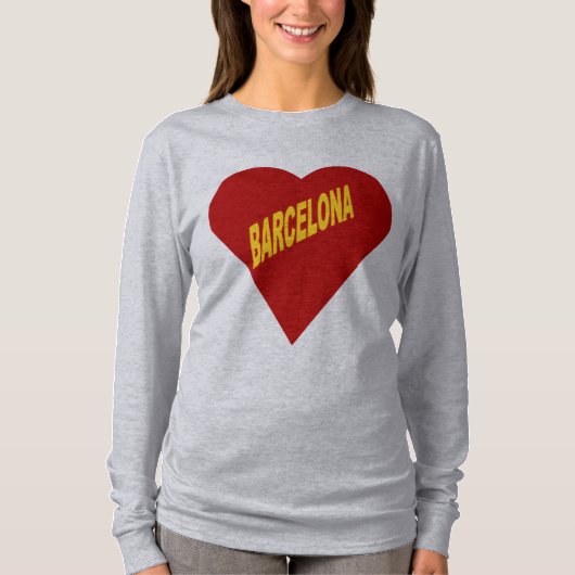 Graues Hemd Frau BARCELONA T-Shirt (Vorderseite)
