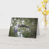 Graues Heron Nature Foto Karte (Gelbe Blume)