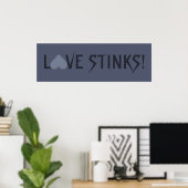 Graues Herz Anti-Valentine-Custom-Poster Poster (Heimbüro)