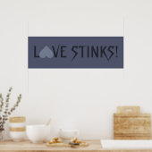 Graues Herz Anti-Valentine-Custom-Poster Poster (Küche)