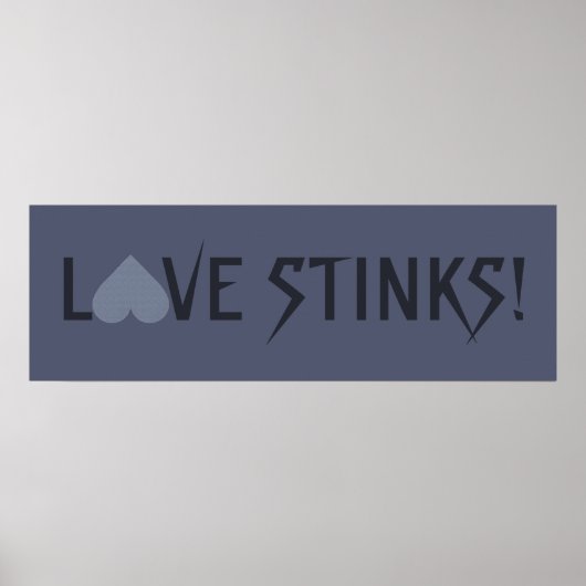Graues Herz Anti-Valentine-Custom-Poster Poster (Vorne)