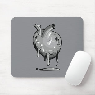 graues Herz Mousepad
