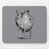 graues Herz Mousepad (Vorne)