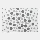 Graues Hexagon-Muster Handtuch (Horizontal)