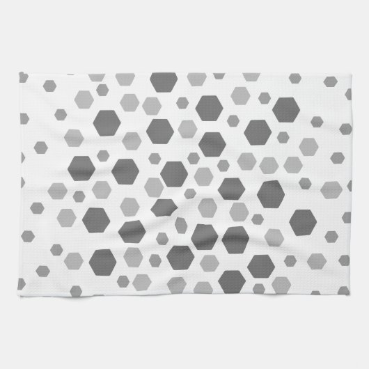 Graues Hexagon-Muster Handtuch (Horizontal)