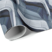 Graues Hochhaus-Gebäude Geschenkpapier (Rolleneckpunkt)