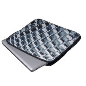 Graues Hochhaus-Gebäude Laptopschutzhülle (Vorne Knopf)