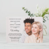 Graues Holz auf der rechten Seite Foto Einladung H (Stehend Vorderseite)